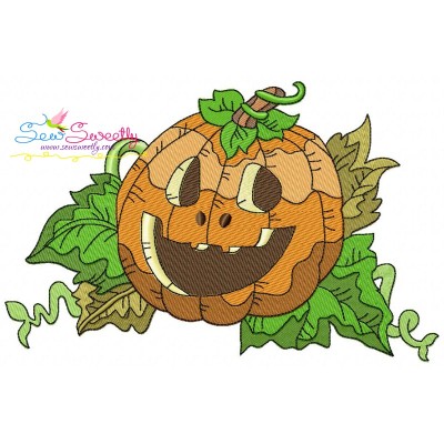 Halloween Pumpkin-2 Embroidery Design Pattern-1