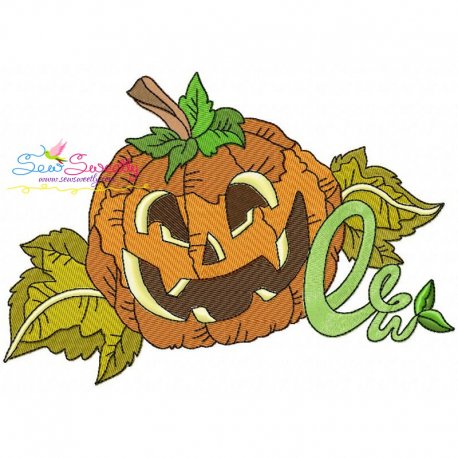 Halloween Pumpkin-1 Embroidery Design Pattern