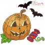 Halloween Pumpkins Embroidery Design Bundle-11