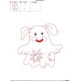 Vintage Stitch Little Ghost-6 Embroidery Design Pattern-2