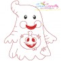 Vintage Stitch Little Ghost-5 Embroidery Design Pattern-1