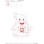 Vintage Stitch Little Ghost-5 Embroidery Design Pattern-2