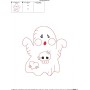 Vintage Stitch Little Ghost-4 Embroidery Design Pattern-2