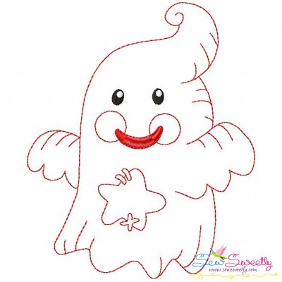 Vintage Stitch Little Ghost-2 Embroidery Design
