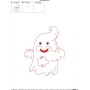 Vintage Stitch Little Ghost-2 Embroidery Design Pattern-2