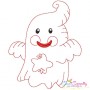 Vintage Stitch Little Ghosts Embroidery Design Bundle-3
