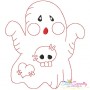 Vintage Stitch Little Ghosts Embroidery Design Bundle-5