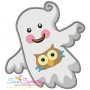 Little Ghosts Filled Stitch Embroidery Design Bundle-11