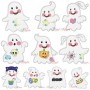 Little Ghosts Applique Embroidery Design Bundle-1