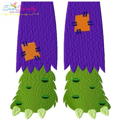 Monster Feet Embroidery Design Pattern-1
