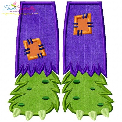 Monster Feet Applique Design Pattern-1