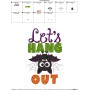 Let's Hang Out Lettering Embroidery Design Pattern-2
