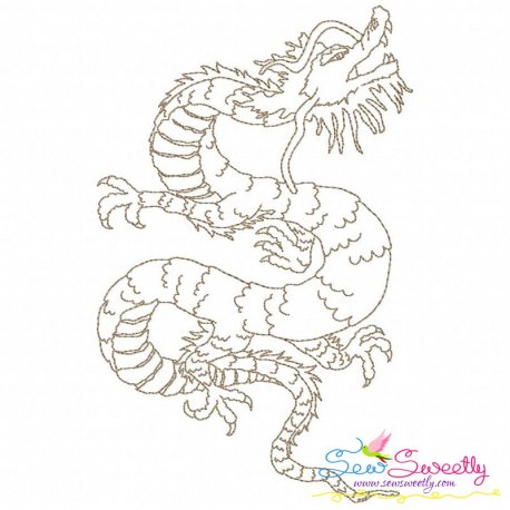 Vintage Stitch Chinese Dragon-10 Embroidery Design Pattern