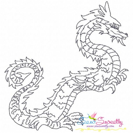 Vintage Stitch Chinese Dragon-9 Embroidery Design Pattern