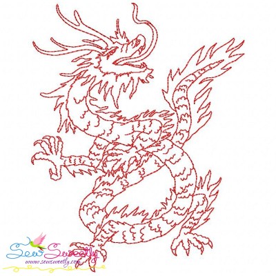 Vintage Stitch Chinese Dragon-8 Embroidery Design Pattern-1