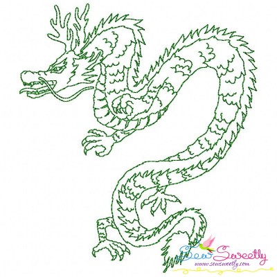 Vintage Stitch Chinese Dragon-5 Embroidery Design Pattern-1