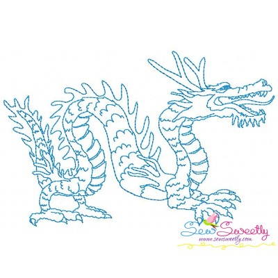 Vintage Stitch Chinese Dragon-4 Embroidery Design Pattern-1
