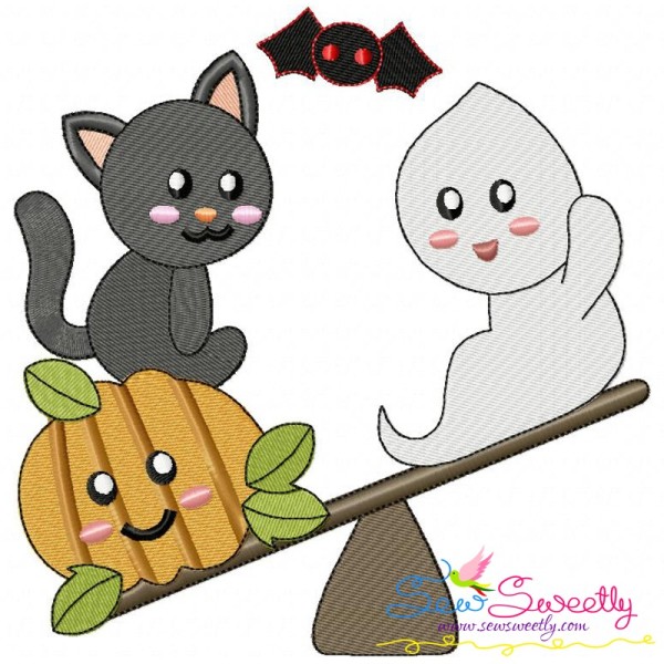 Halloween Friends-4 Embroidery Design Pattern-1