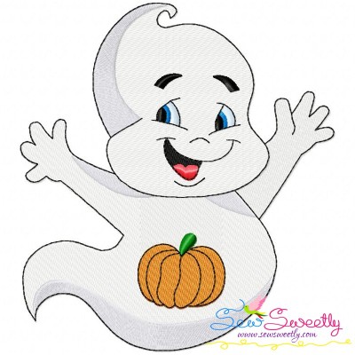 Cute Ghost-2 Embroidery Design Pattern-1