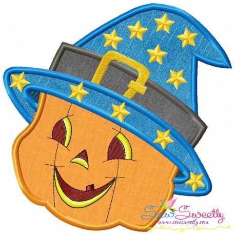 Smiley Pumpkin-2 Applique Design Pattern-1