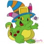 Halloween Dino Embroidery Design Pattern-1