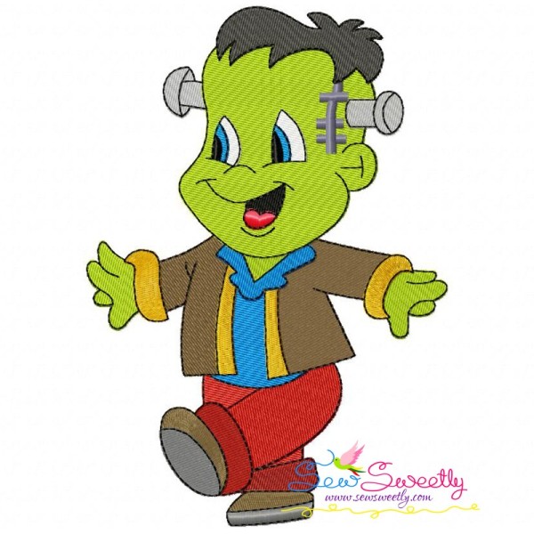 Trick or Treat Boy-4 Embroidery Design Pattern-1