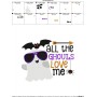 All The Ghouls Love Me Lettering Embroidery Design Pattern-2