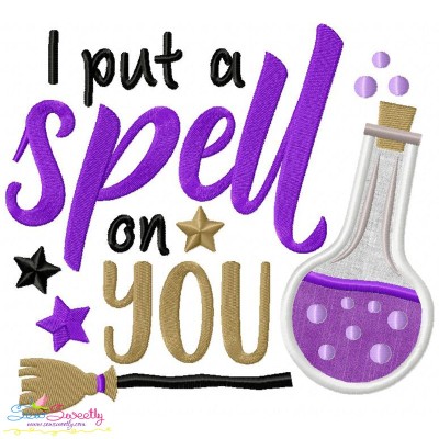 I Put a Spell On You Lettering Applique Design Pattern-1