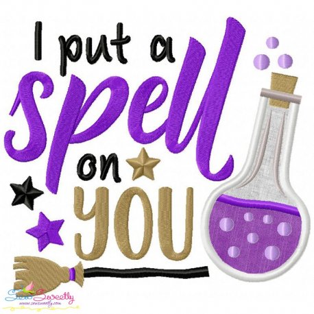 I Put a Spell On You Lettering Applique Design Pattern