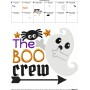 The Boo Crew Lettering Embroidery Design Pattern-2