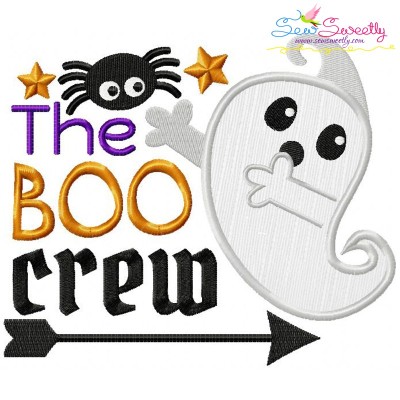 The Boo Crew Lettering Applique Design Pattern-1