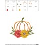 Floral Pumpkin Applique Design Pattern-2