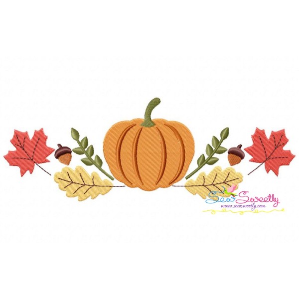 Pumpkin Swag Embroidery Design Pattern-1