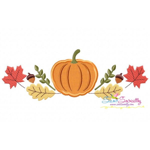 Pumpkin Swag Applique Design Pattern-1