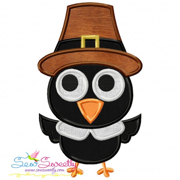 Crow Pilgrim Applique Design Pattern-1