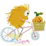 Halloween Bike- Hedgehog Embroidery Design Pattern-1