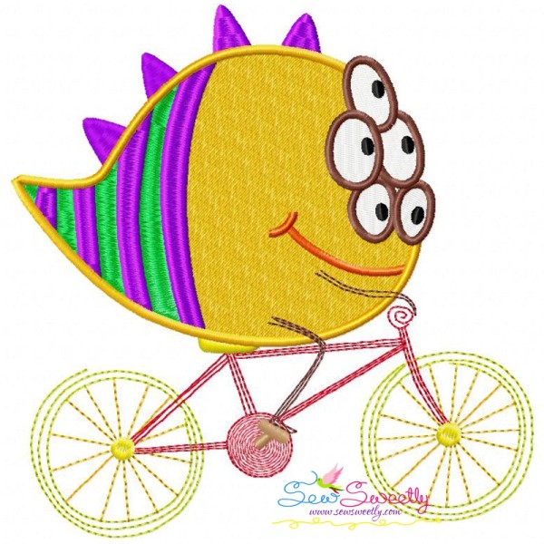 Halloween Bike- Monster Embroidery Design Pattern-1