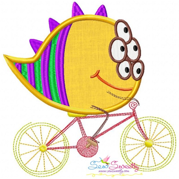 Halloween Bike- Monster Applique Design Pattern-1