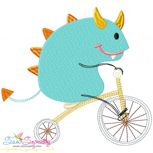 Halloween Bike- Monster-2 Embroidery Design Pattern-1