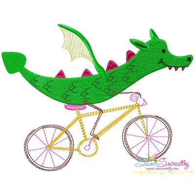 Halloween Bike- Dragon Embroidery Design Pattern-1
