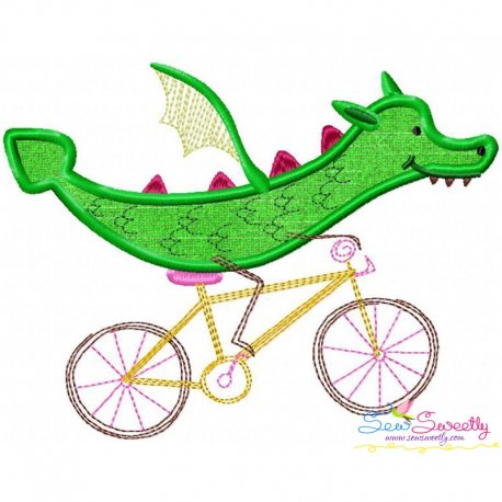 Halloween Bike- Dragon Applique Design Pattern-1