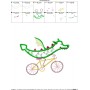 Halloween Bike- Dragon Applique Design Pattern-2