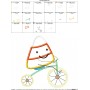 Halloween Bike Candy Corn Applique Design Pattern-4