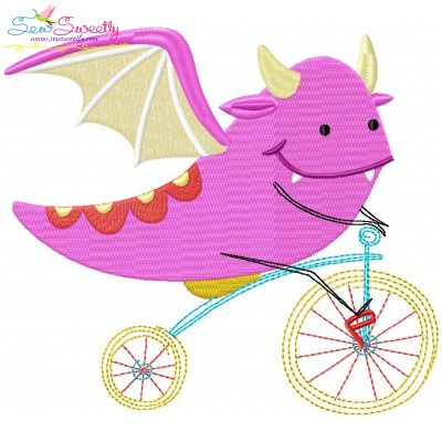 Halloween Bike- Dragon-2 Embroidery Design