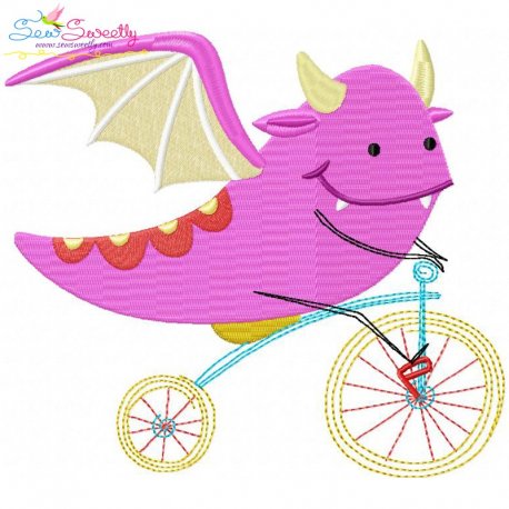 Halloween Bike- Dragon-2 Embroidery Design Pattern