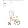 Halloween Bike- Skeleton Embroidery Design Pattern-2