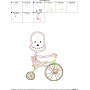 Halloween Bike- Skeleton Applique Design Pattern-2
