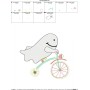 Halloween Bike- Ghost Embroidery Design Pattern-2
