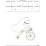 Halloween Bike- Ghost Applique Design Pattern-2