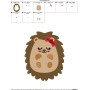 Hedgehog Girl Sleeping Embroidery Design Pattern-2